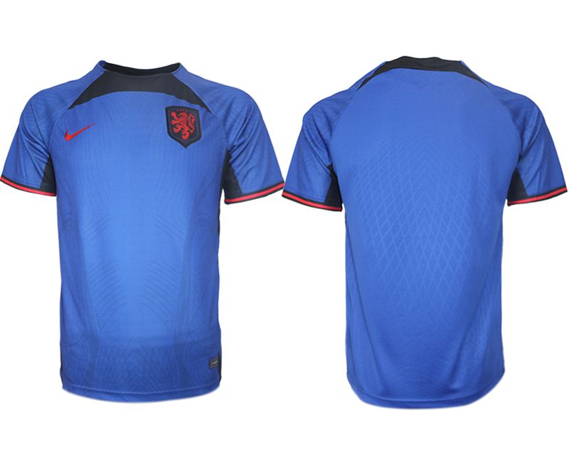 Men 2022 World Cup National Team Netherlands away aaa version blue blank Soccer Jersey->netherlands(holland) jersey->Soccer Country Jersey